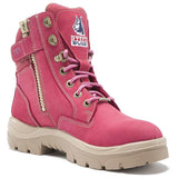 Steel Blue 'Southern Cross' Ladies Zip Side Safety Boot Pink